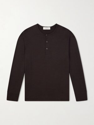 Cotton-Jersey Henley T-Shirt