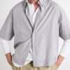 Sanko Striped Cotton-Poplin Shirt - E1