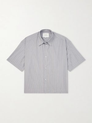 Sanko Striped Cotton-Poplin Shirt Sanko Striped Cotton-Poplin Shirt