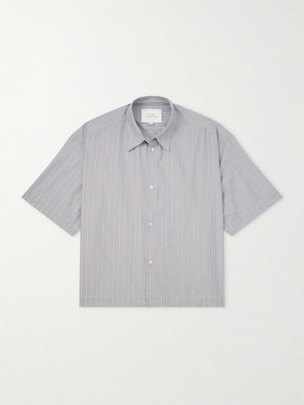 Sanko Striped Cotton-Poplin Shirt
