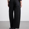 Sorte Wide-Leg Pleated Cotton-Twill Trousers - BK