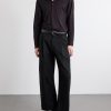 Sorte Wide-Leg Pleated Cotton-Twill Trousers - OU