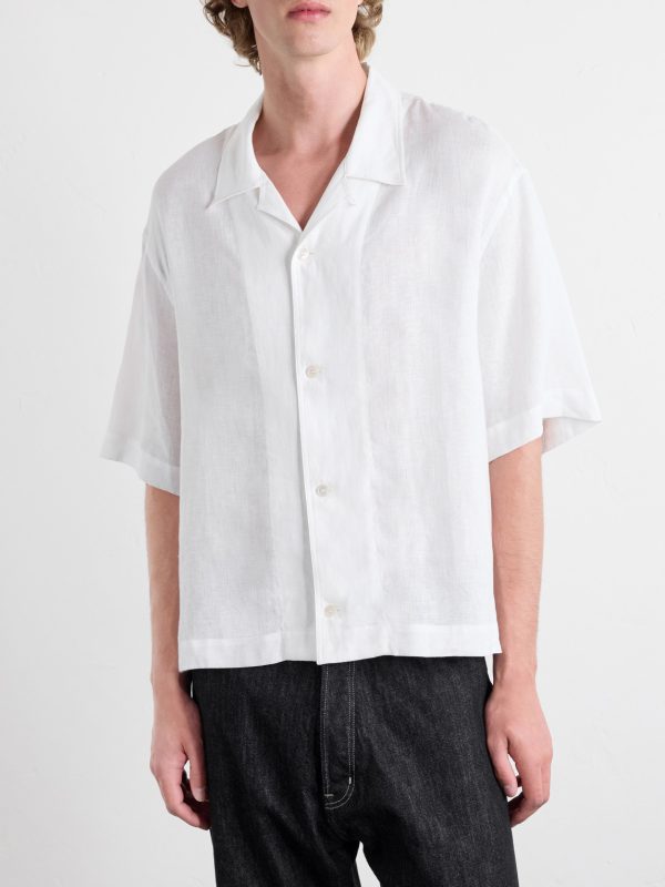 Convertible-Collar Linen Shirt - FR Convertible-Collar Linen Shirt - FR