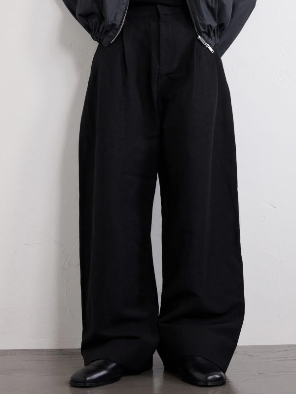 Straight-Leg Pleated Linen and Wool-Blend Suit Trousers - CU Straight-Leg Pleated Linen and Wool-Blend Suit Trousers - CU