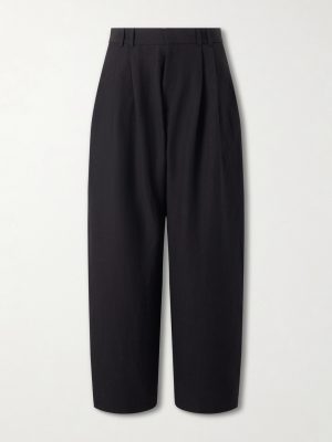 Straight-Leg Pleated Linen and Wool-Blend Suit Trousers Straight-Leg Pleated Linen and Wool-Blend Suit Trousers