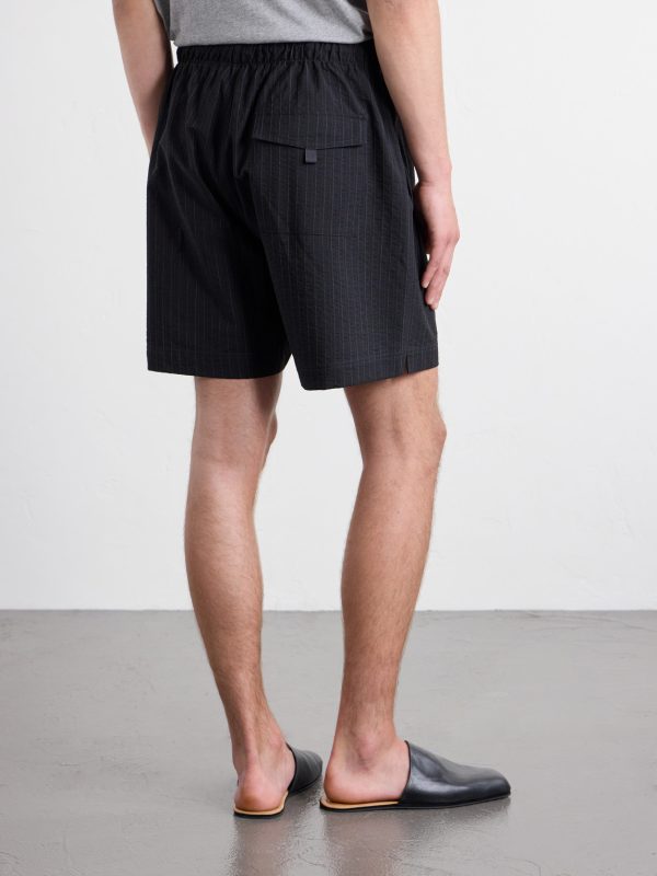 Starboard Wide-Leg Cotton and Wool-Blend Drawstring Shorts - BK