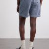 Straight-Leg Striped Cotton Drawstring Shorts - BK Straight-Leg Striped Cotton Drawstring Shorts - BK
