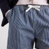 Straight-Leg Striped Cotton Drawstring Shorts - CU Straight-Leg Striped Cotton Drawstring Shorts - CU