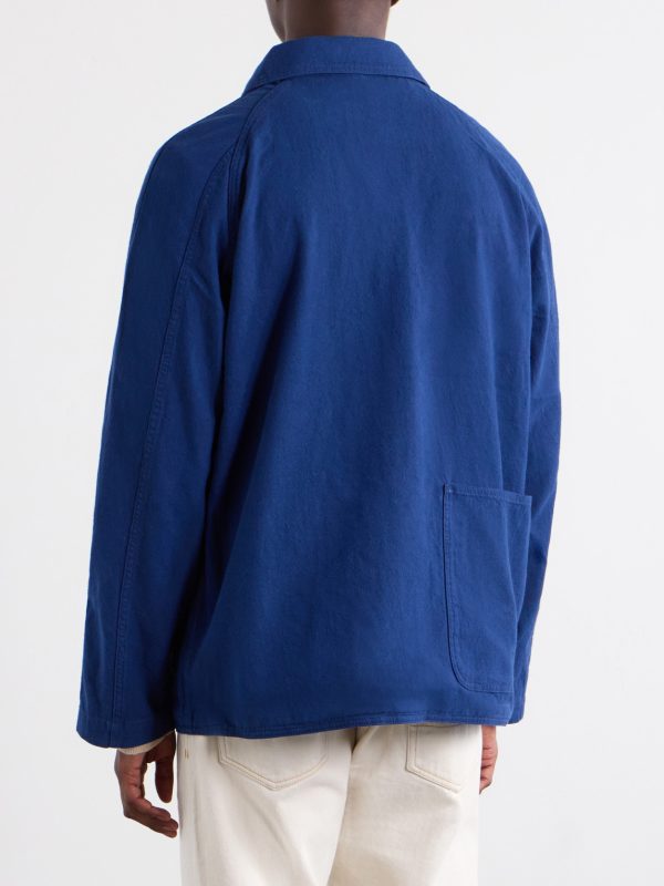 Cotton and Linen-Blend Chore Jacket - BK Cotton and Linen-Blend Chore Jacket - BK