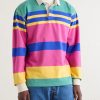 Striped Cotton-Jersey Polo Shirt - FR Striped Cotton-Jersey Polo Shirt - FR