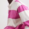 Grandad-Collar Striped Cotton-Jersey Half-Placket Shirt - CU