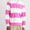 Grandad-Collar Striped Cotton-Jersey Half-Placket Shirt - FR