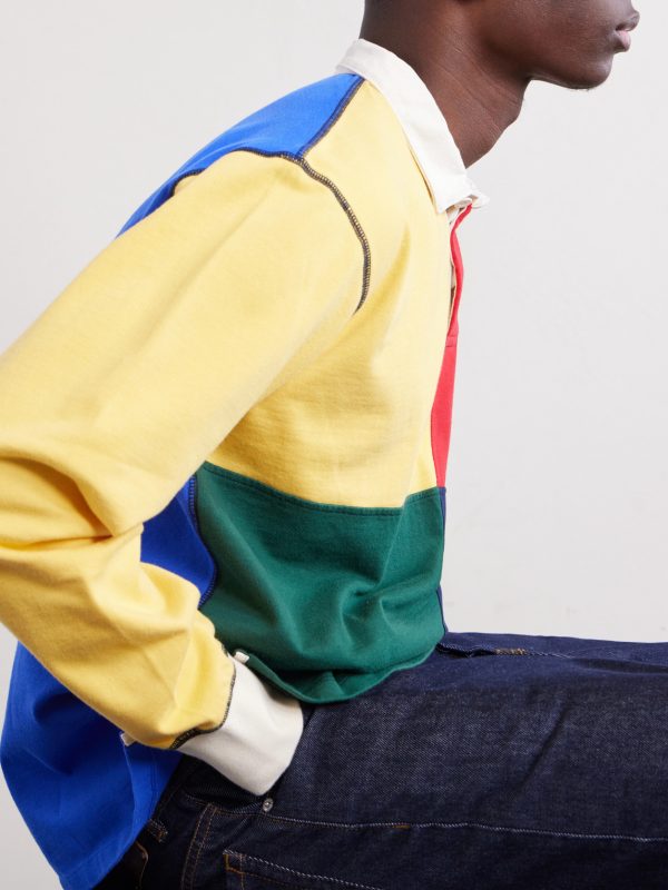 Colour-Block Cotton-Jersey Rugby Shirt - CU Colour-Block Cotton-Jersey Rugby Shirt - CU