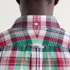 Button-Down Collar Checked Cotton Shirt - E1
