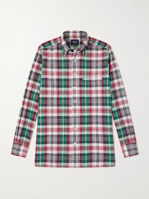 Button-Down Collar Checked Cotton Shirt Button-Down Collar Checked Cotton Shirt