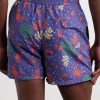 Straight-Leg Mid-Length Printed Swim Shorts - BK Straight-Leg Mid-Length Printed Swim Shorts - BK