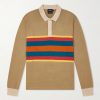 Striped Linen and Cotton-Blend Polo Shirt Striped Linen and Cotton-Blend Polo Shirt