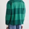 Striped Cotton-Jersey Half-Zip Polo Shirt - BK Striped Cotton-Jersey Half-Zip Polo Shirt - BK