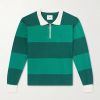 Striped Cotton-Jersey Half-Zip Polo Shirt Striped Cotton-Jersey Half-Zip Polo Shirt
