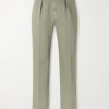Games Straight-Leg Herringbone Cotton Suit Trousers