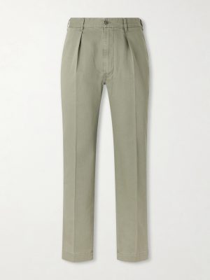 Games Straight-Leg Herringbone Cotton Suit Trousers Games Straight-Leg Herringbone Cotton Suit Trousers