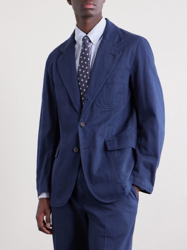 Games Herringbone Cotton Suit Jacket - FR