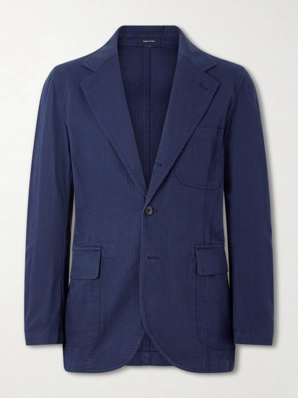 Games Herringbone Cotton Suit Jacket