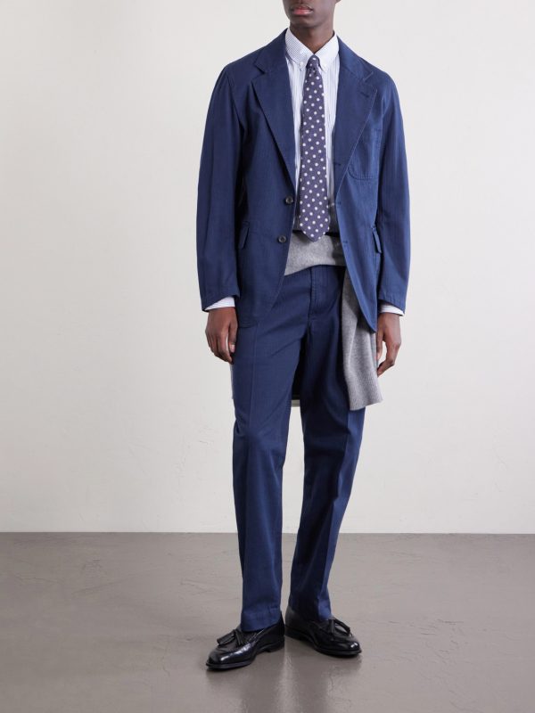 Games Herringbone Cotton Suit Jacket - OU
