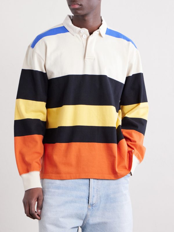 Striped Cotton-Jersey Rugby Shirt - FR Striped Cotton-Jersey Rugby Shirt - FR