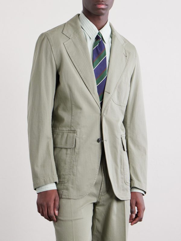 Games Herringbone Cotton Suit Jacket - FR Games Herringbone Cotton Suit Jacket - FR