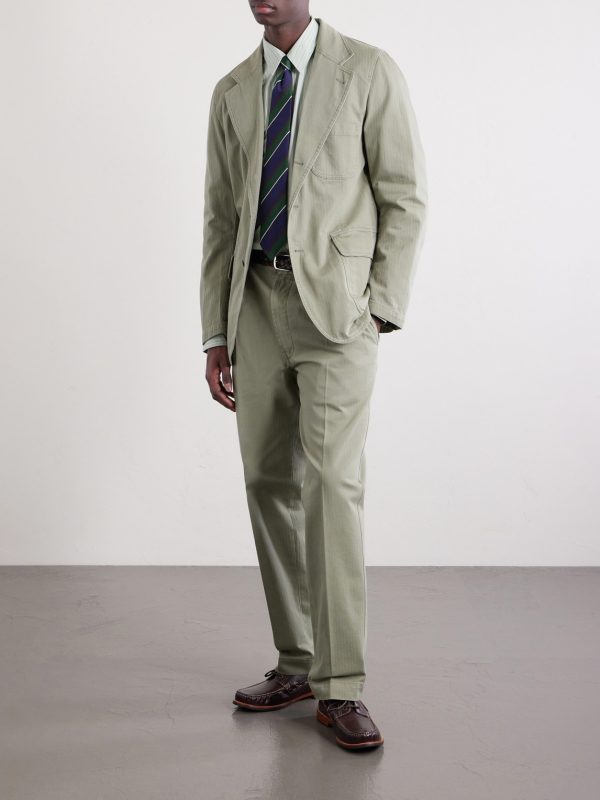 Games Herringbone Cotton Suit Jacket - OU Games Herringbone Cotton Suit Jacket - OU