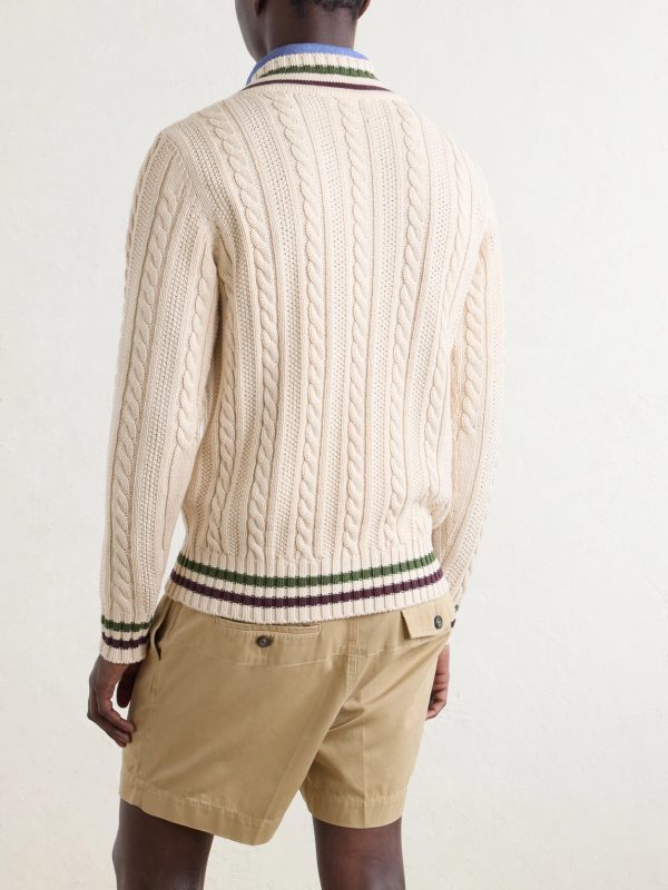 Cricket Knitted Cotton and Cashmere-Blend Sweater - BK Cricket Knitted Cotton and Cashmere-Blend Sweater - BK