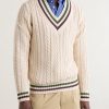 Cricket Knitted Cotton and Cashmere-Blend Sweater - FR Cricket Knitted Cotton and Cashmere-Blend Sweater - FR