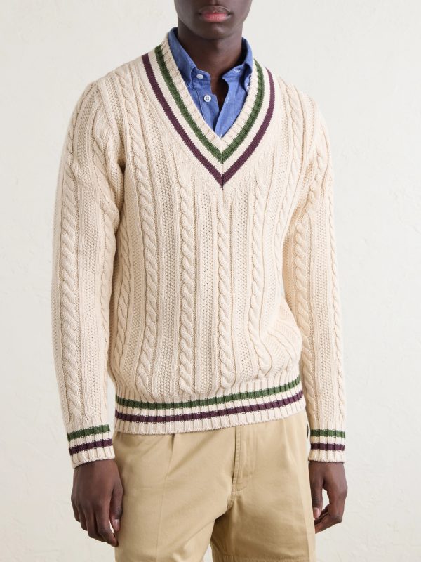 Cricket Knitted Cotton and Cashmere-Blend Sweater - FR Cricket Knitted Cotton and Cashmere-Blend Sweater - FR