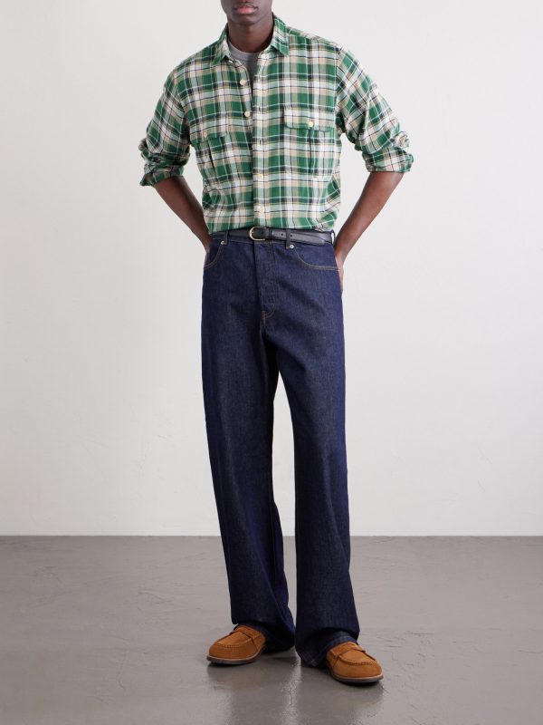 Checked Cotton Shirt - OU Checked Cotton Shirt - OU