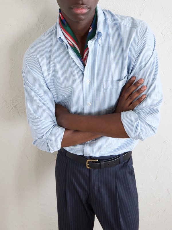 Button-Down Collar Striped Cotton Shirt - CU Button-Down Collar Striped Cotton Shirt - CU