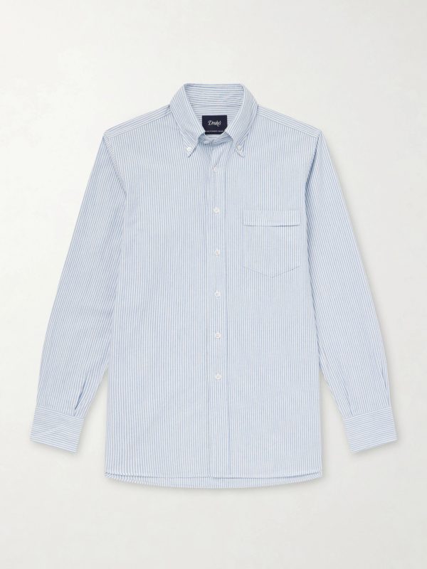 Button-Down Collar Striped Cotton Shirt Button-Down Collar Striped Cotton Shirt