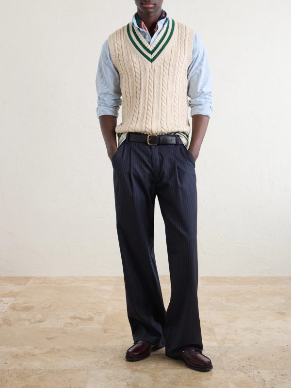 Button-Down Collar Striped Cotton Shirt - OU Button-Down Collar Striped Cotton Shirt - OU