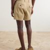 Straight-Leg Pleated Cotton Twill Chino Shorts - BK Straight-Leg Pleated Cotton Twill Chino Shorts - BK