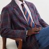 Madras Games Checked Linen-Blend Blazer - CU Madras Games Checked Linen-Blend Blazer - CU