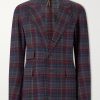 Madras Games Checked Linen-Blend Blazer Madras Games Checked Linen-Blend Blazer