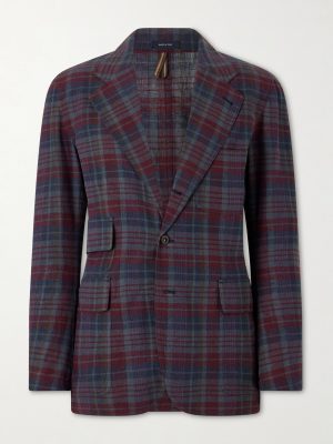 Madras Games Checked Linen-Blend Blazer Madras Games Checked Linen-Blend Blazer