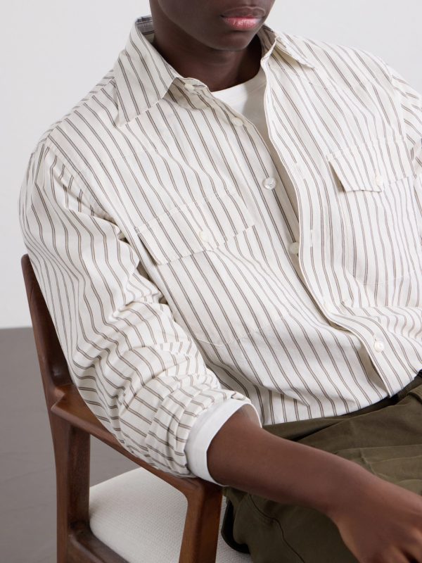 Striped Cotton-Poplin Shirt - CU