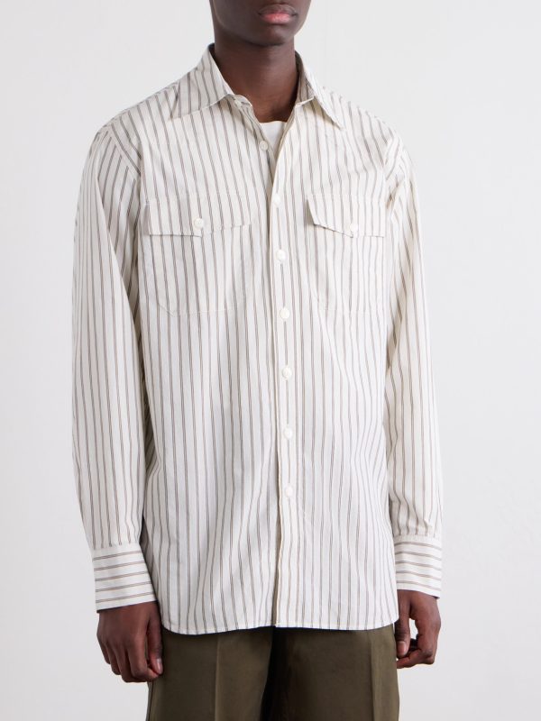 Striped Cotton-Poplin Shirt - FR