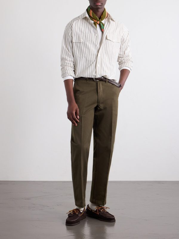 Striped Cotton-Poplin Shirt - OU