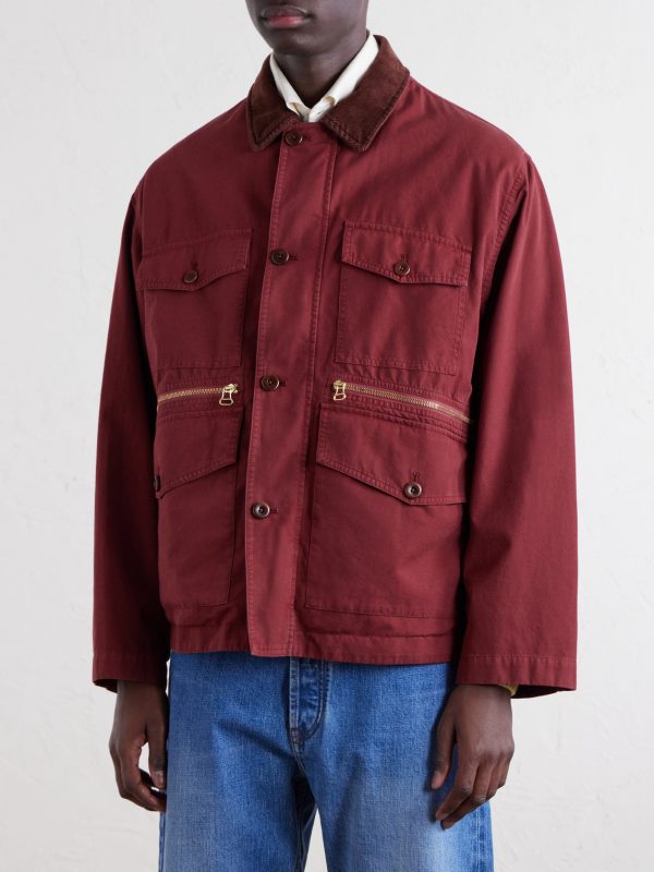 Corduroy-Trimmed Cotton Jacket - FR Corduroy-Trimmed Cotton Jacket - FR