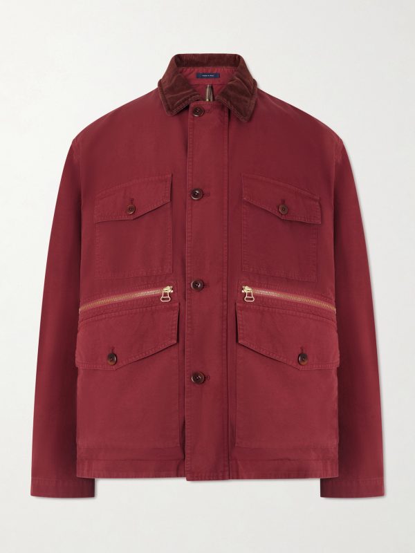 Corduroy-Trimmed Cotton Jacket Corduroy-Trimmed Cotton Jacket