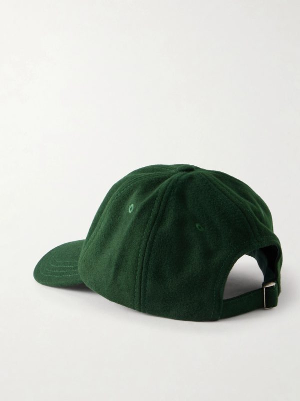 Tea Time Embroidered Wool Baseball Cap - BK