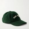 Tea Time Embroidered Wool Baseball Cap