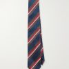 7cm Striped Silk and Cotton-Blend Tie 7cm Striped Silk and Cotton-Blend Tie